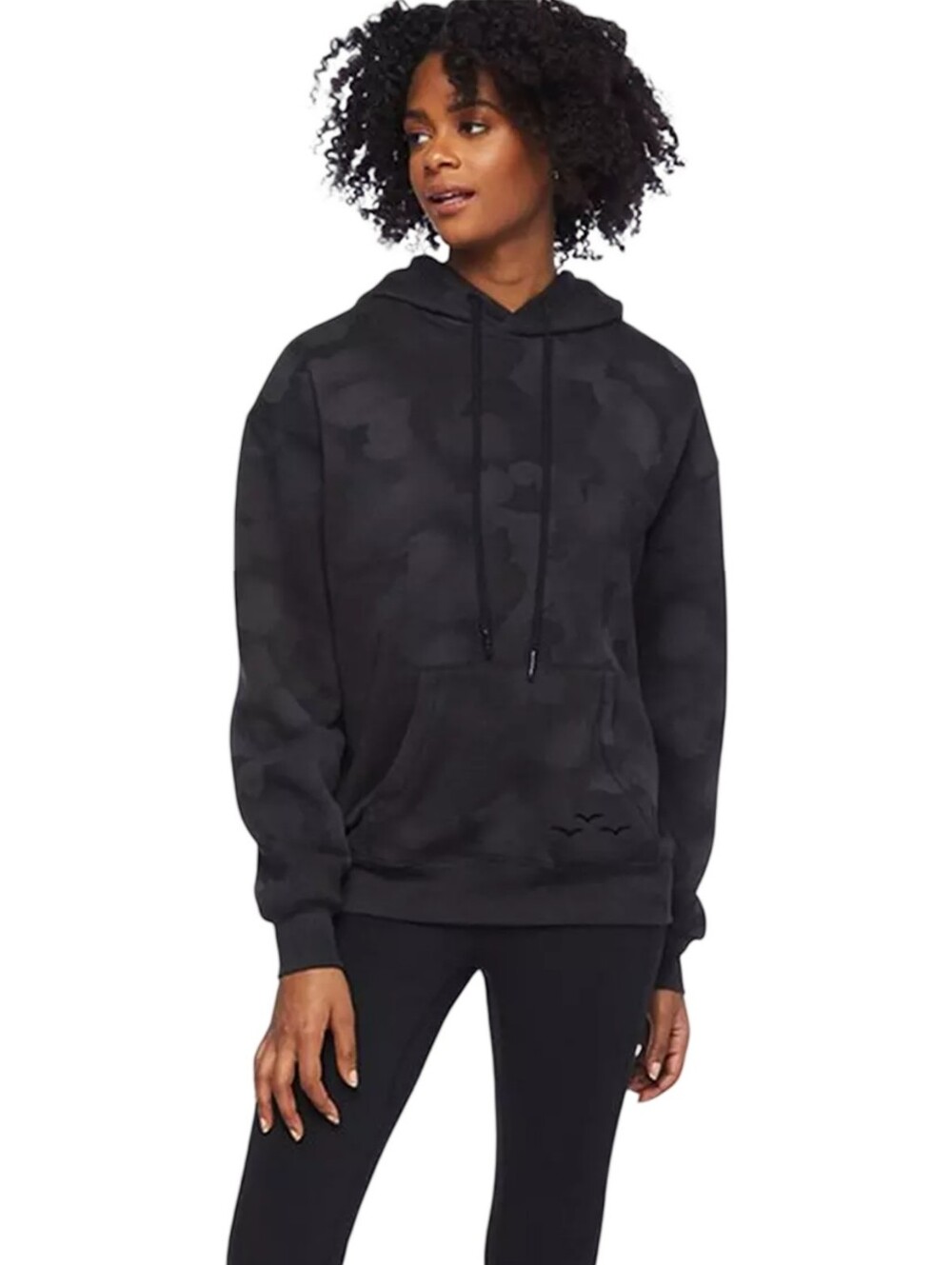 Lazy pants Chloe Hoodie - Charcoal Camouflage Pullover Hoodie Oversized